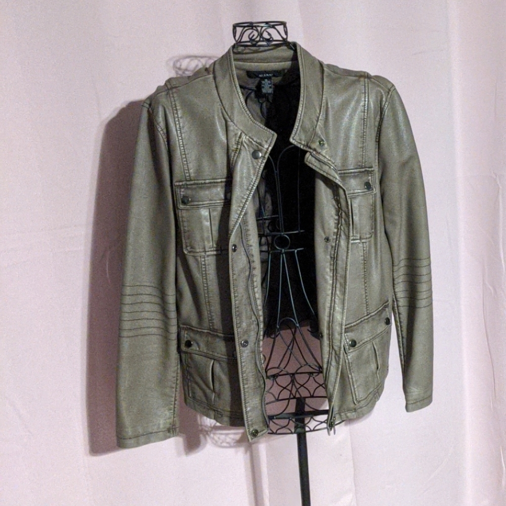 Like New Alfani Faux Leather Moto Jacket